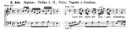BWV70 第５曲アリアの譜例